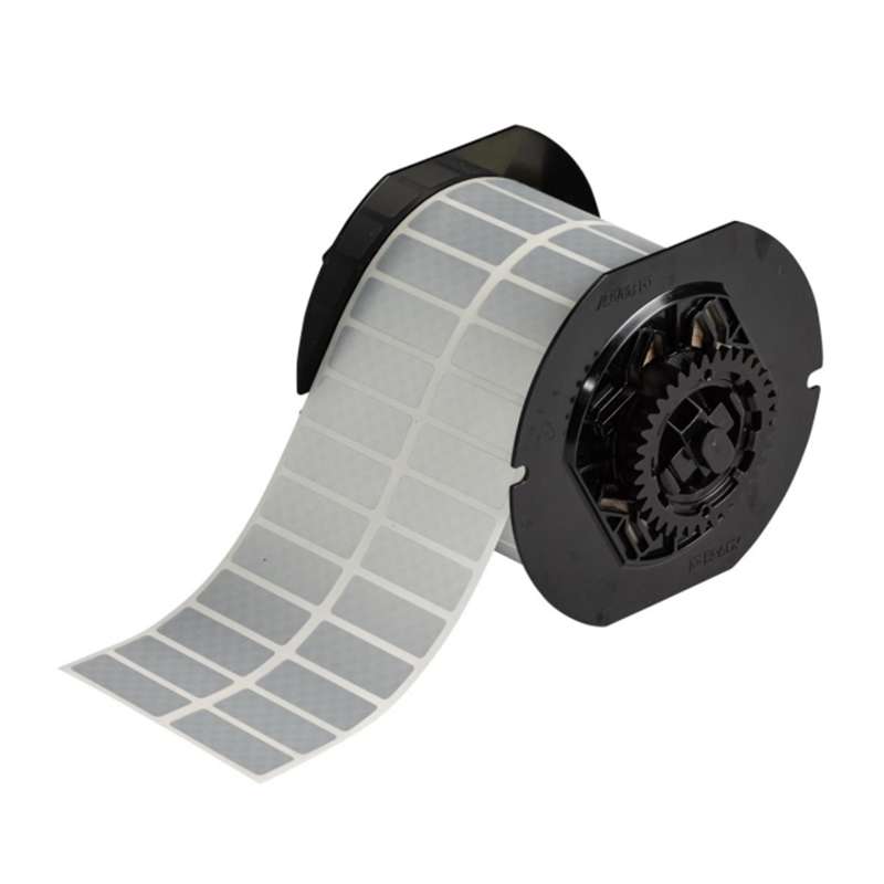 B33 Series Metallic Non-Metal Polyester Labels 0.5in H x 1.5in W Silver 5000/RL